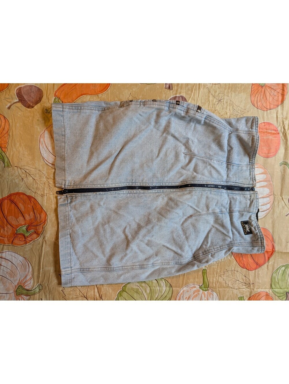 Santana Vintage 100% Cotton Denim Zip-Up Skirt – Made in Canada size 11 - Picture 6 of 8